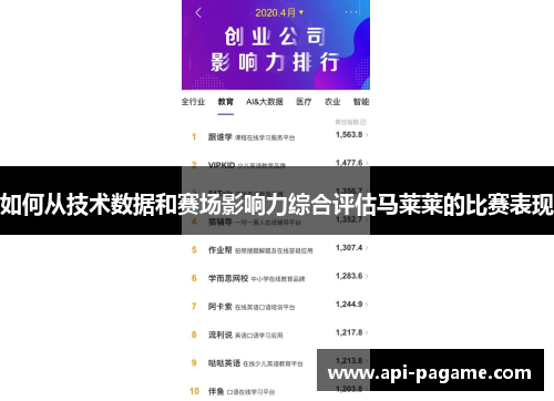 如何从技术数据和赛场影响力综合评估马莱莱的比赛表现