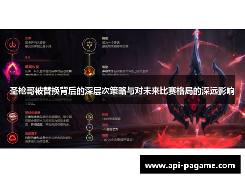 圣枪哥被替换背后的深层次策略与对未来比赛格局的深远影响