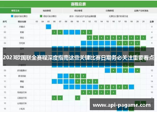2023欧国联全赛程深度指南这些关键比赛日期务必关注重要看点
