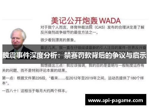 魏震事件深度分析：禁赛罚款背后的争议与启示